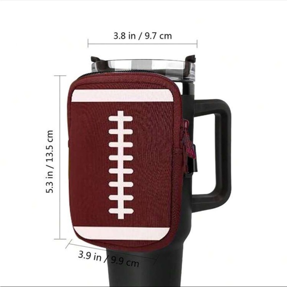 Stanley Football Water Bottle Pouch Small Bag Adjustable Water Bottle - Picture 2 of 2